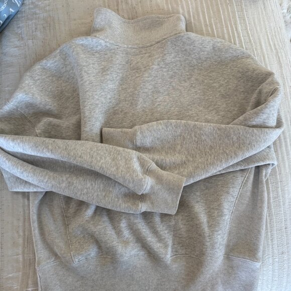 Abercrombie & Fitch Essential Sunday Half-Zip Light Grey Size Small - Picture 8 of 8